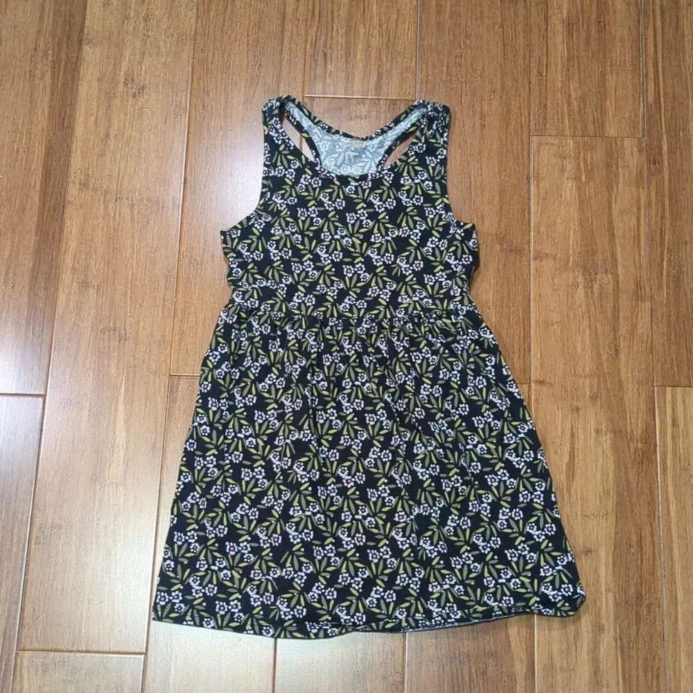 Gymboree Black Floral Racer Back Sundress Girls Size Small